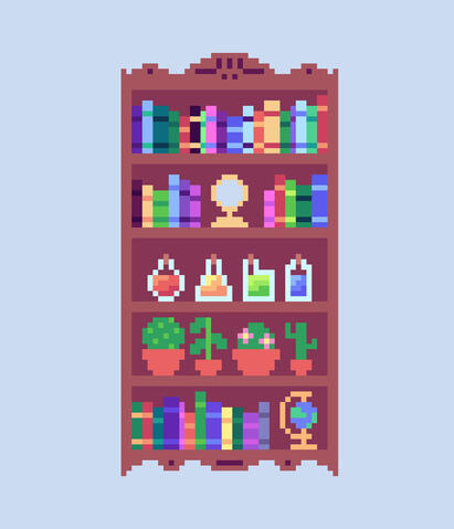 a very full bookshelf