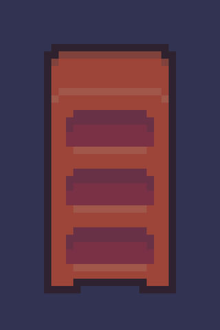 an empty bookshelf